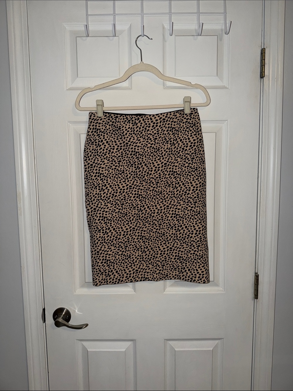 Ann Taylor Leopard Print Pencil Skirt - Tan & Black